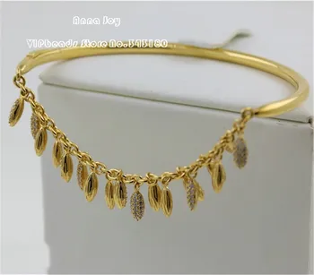 

Alissa 2018 Autumn 925 Sterling Silver Shine Floating Grains Bangle Bracelet For Women Original Jewelry Making