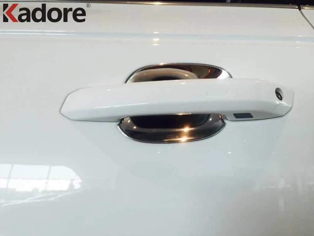 For Audi A4 Sedan B9/9L 2016 2017 ABS Chrome Side Door Handle Bowl Cup