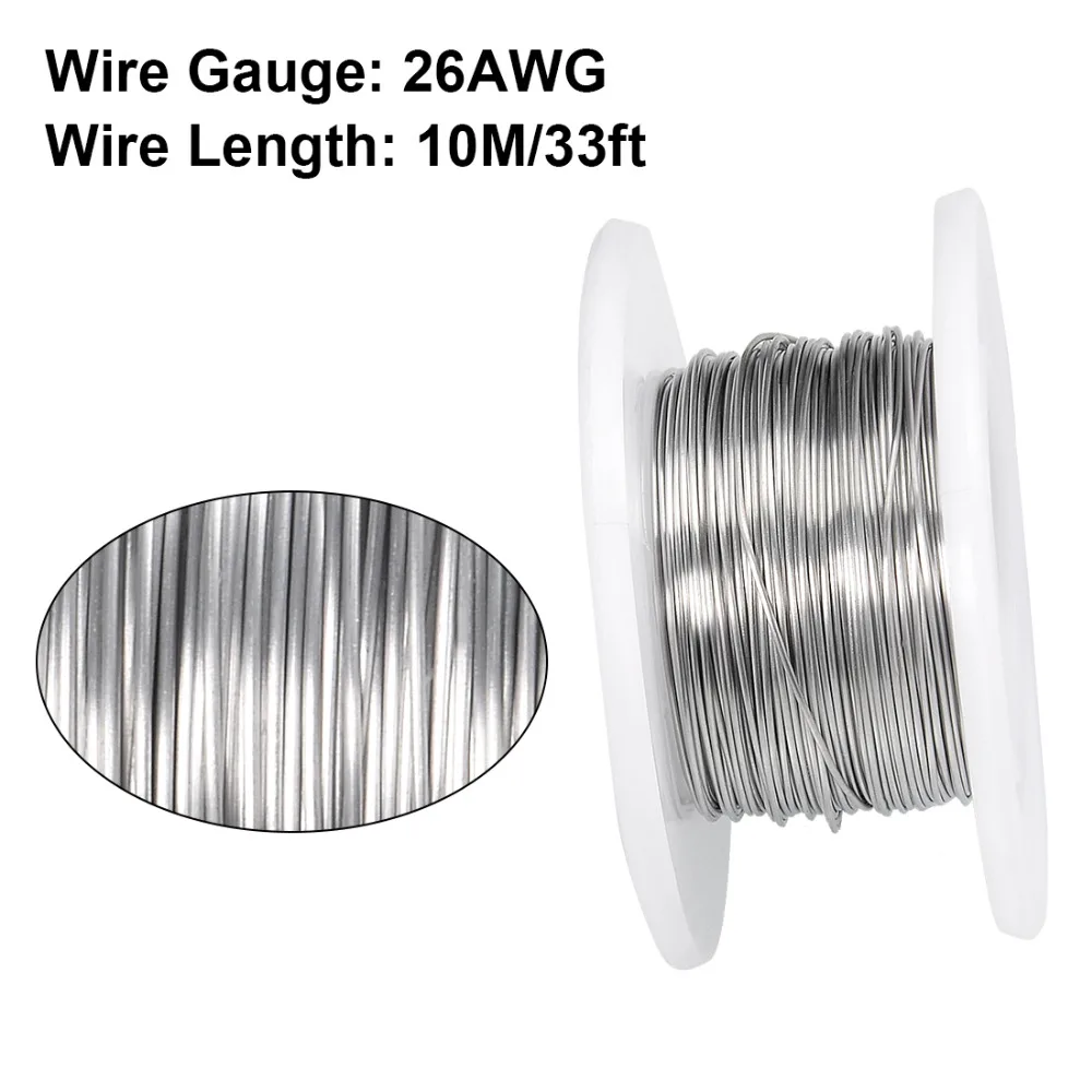 UXCELL 1 шт. нагревательный провод нихромовый резистор 27AWG 26AWG 24AWG 22AWG 21AWG сверхтонкий