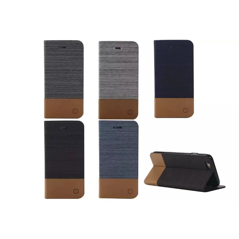 For Apple Iphone 6/6S (4.7) Linen Cowboy Gyrosigmaflip stand case anti-knock automatic pull-thin minimalist style Case |