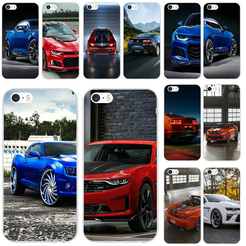 

Soft TPU Silicone Mobile Phone Cases for iPhone X XR XS Max 8 7 6S 6 Plus 5 5S SE 5C 4S 4 Shell Cover Chevrolet Camaro RS 1LE