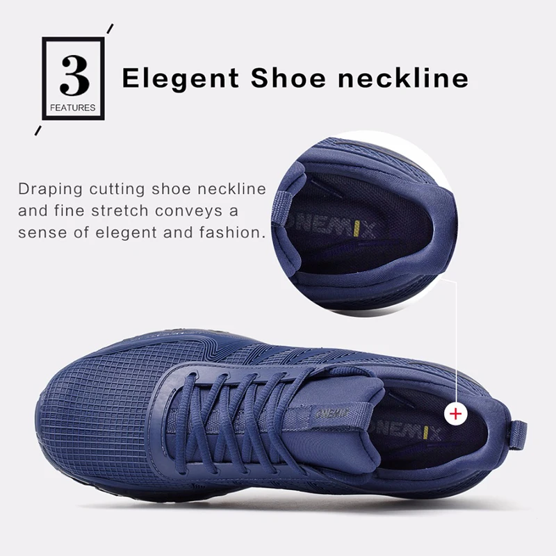 ONEMIX мужские кроссовки Atheltic обувь для мужчин Высокая спортивная обувь синие уличные кроссовки сетка дышащая прогулочная обувь спортивная