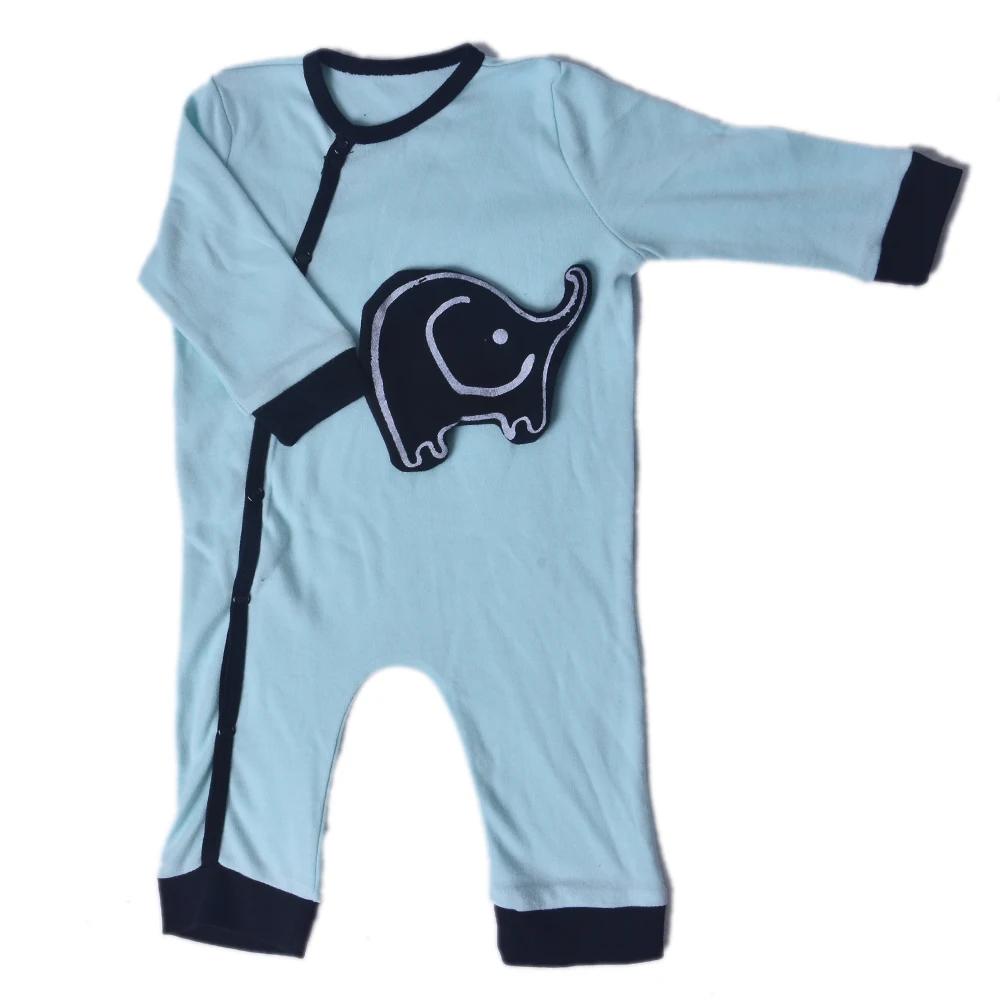 

22-23 Inch Rompers For Boy Reborn Baby Dolls Fashion Blue Elephant Baby Clothes 55-58 cm Doll Accessories