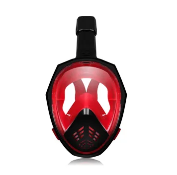 Полнолицевая маска для дайвинга для камеры GoPro - Цвет: Black red