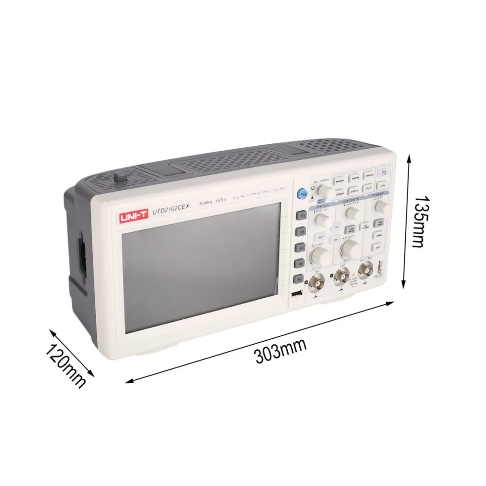 UNI T UTD2012CEX цифровой осциллограф 2CH 100 МГц полоса пропускания 7 дюймов TFT 1GS/s USB