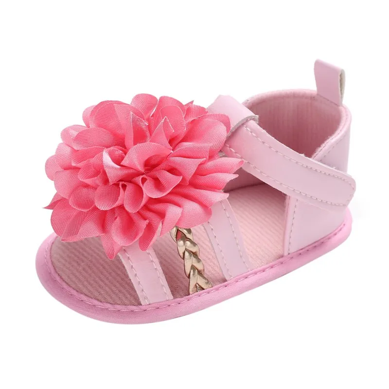 Новинка; обувь для новорожденных девочек; первые ходунки; Милые дышащие туфли принцессы с цветочным рисунком; Повседневная Мягкая летняя детская обувь для малышей