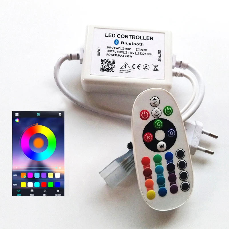 AC 110 В 220 RGB светодиодный ИК контроллер с 24Key пульт дистанционного управления для мобильного телефона Bluetooth