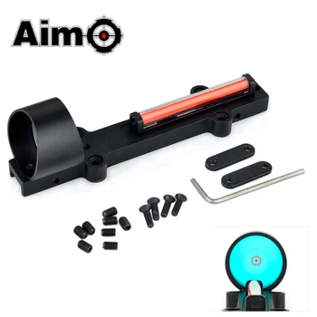 

WADSN Tactical fiber red dot sight rifle scpoe Red/Green Fiber Optics 1x 28 Collimator Dot Holographic Sight Target Range AO3042