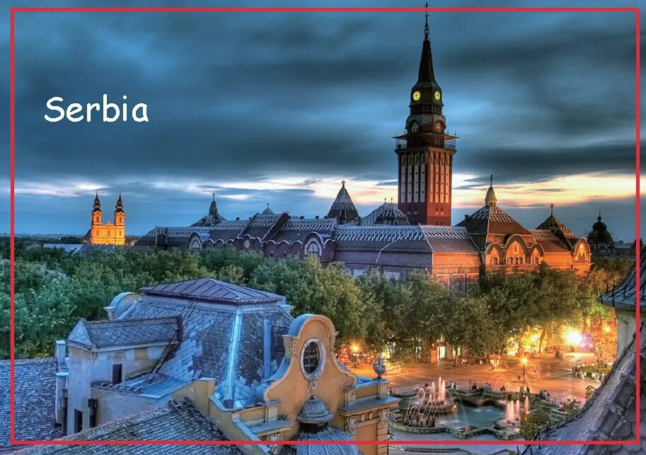 Декоративные подарочные магниты для Фото 78*54 мм Subotica Serbia металлические обернутые