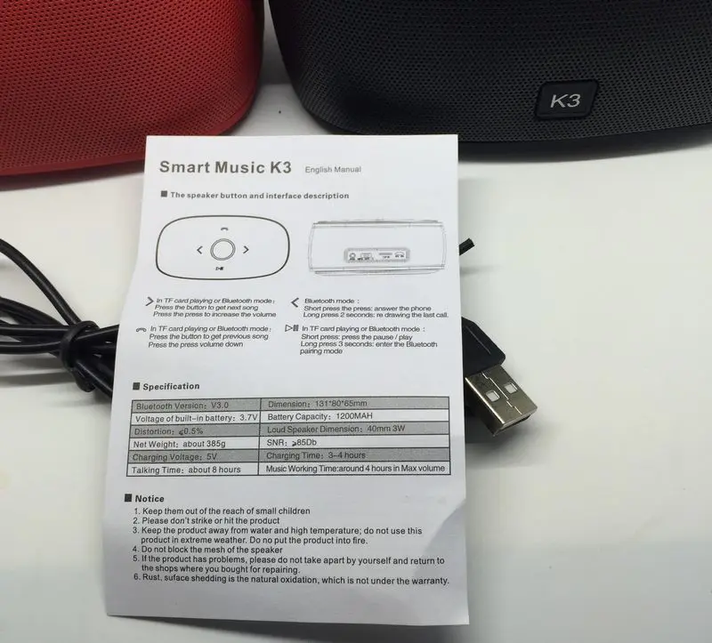 smart music k3 wireless bluetooth speaker