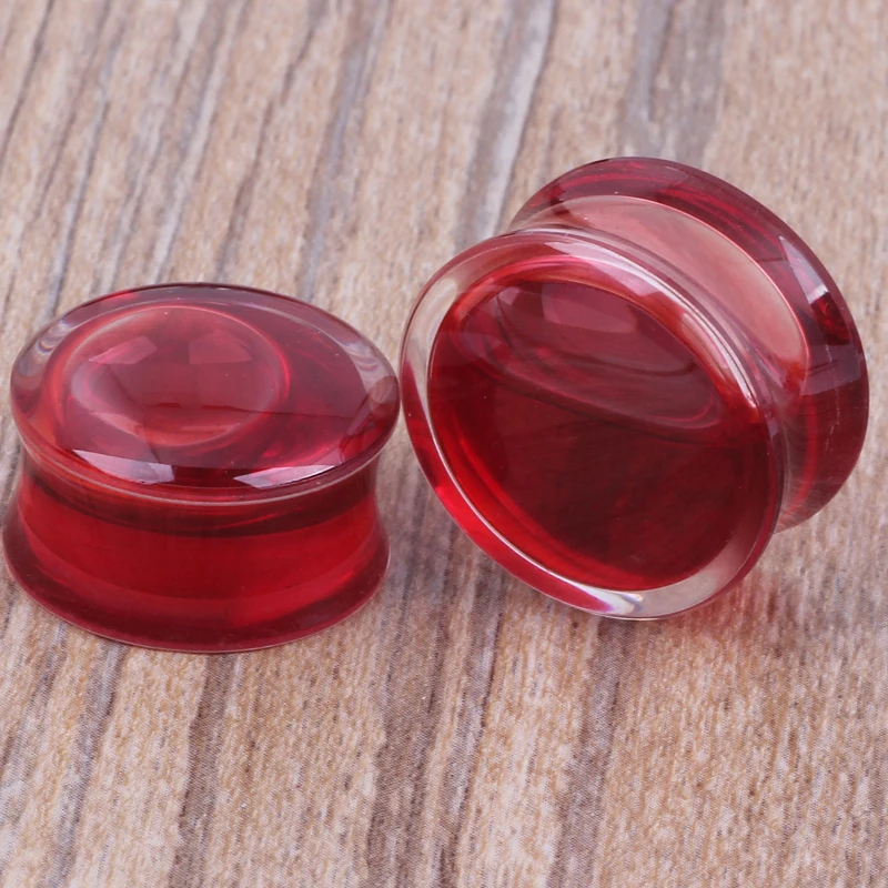 Acrylic Red Liquid Flared Ear Tunnels Ear Plugs 120pcs Mix 6-16mm Expander Stretcher Gauges Piercing Body Jewelry