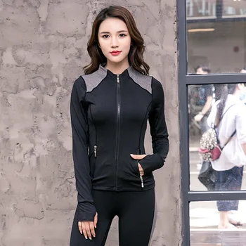 

Fitness Yoga Sportswear Slim Was Thin Outdoor Sports Long Sleeve Shirt Yoga Clothes Female