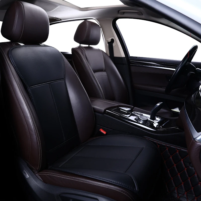 

New leather small waist car cushion Four Seasons General seat cover single-seat leather with back of a chair seat