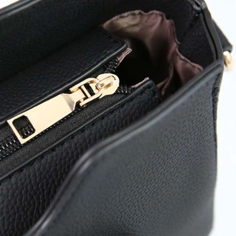 PU Leather Women Casual Handbag Female Holiday Messenger Bag Lady Exquisite Crossbody Mini Fashion Metal Ring Handle Bag SS7087 (16)