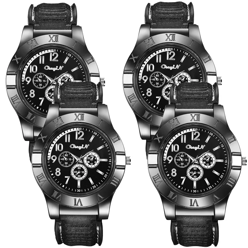 

CkeyiN 4Pcs Fashion Rechargeable USB Cigar Lighter Watches Men Casual Quartz Wristwatches Cigarette Lighter Relogio Masculino 45