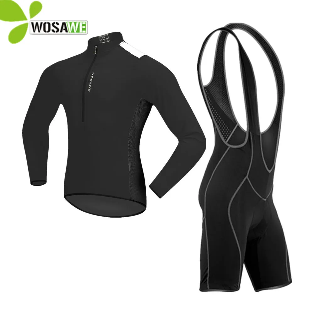 WOSAWE Tight Cycling Sets Shirt Bib Shorts Uniform Quick Dry Bike Bicycle Jerseys Clothes Cycle Wear Kit Downhill MTB Clothing WOSAWE Tight Cycling Sets Shirt Bib Shorts Uniform Quick Dry Bike Bicycle Jerseys Clothes Cycle Wear Kit Downhill MTB Clothing