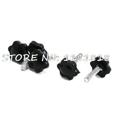 

Machine Tool Clamping Knob Replacement M6 x 25mm Thread 25mm Dia Handle x 5