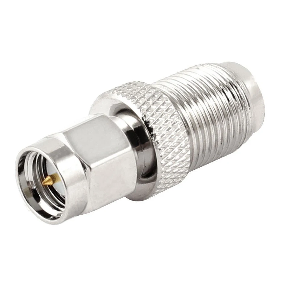 F Type Female to SMA Male Plug Coaxial Adapter Connector Silver Tone | Обустройство дома