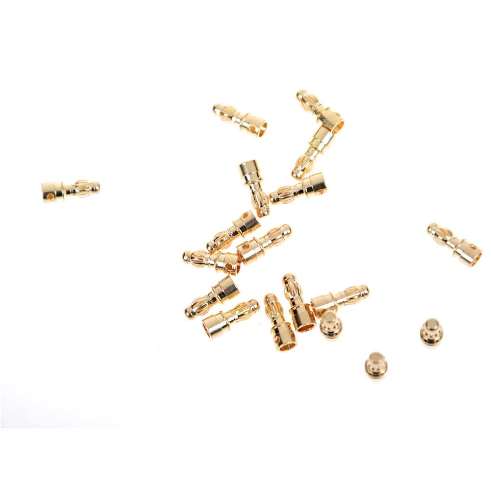 

RC Gold Bullet Connector Battery ESC Banana Plug with Heat Shrink Tubing gold connectors Male Wholesale 20pcs/lot 3.5mm