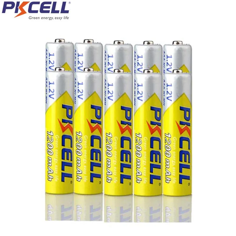 

10Pcs PKCELL nimh AAA Battery Rechargeable aaa 1200mAh Batteria For Camera Toys Digital Camera Portable Video