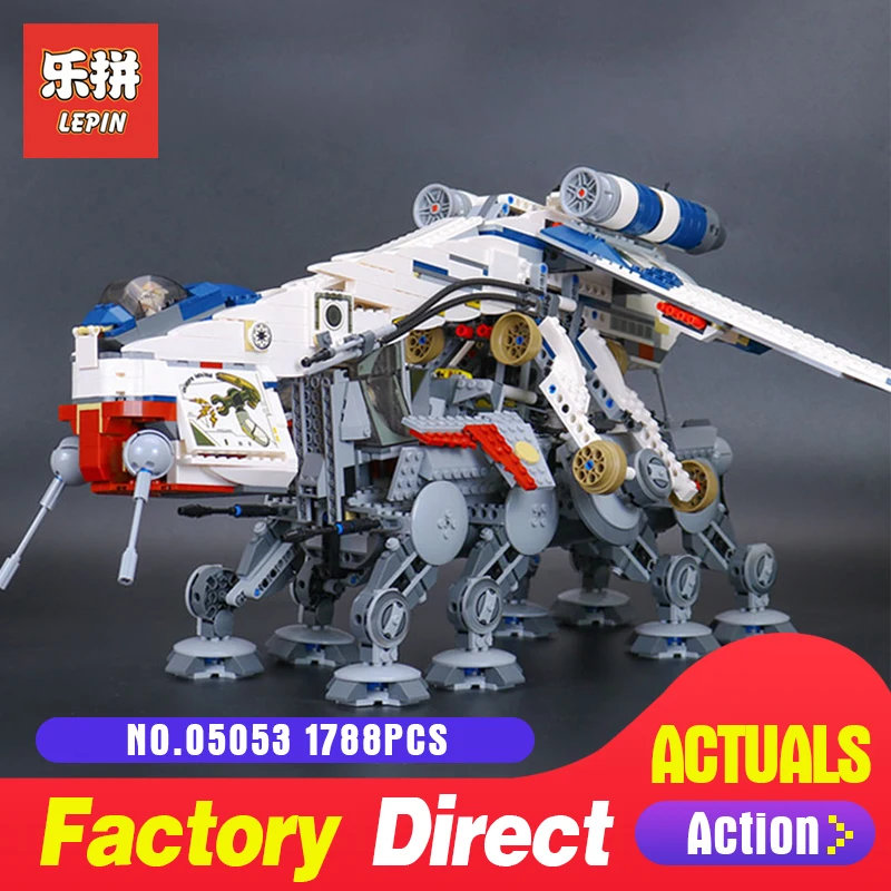 

Lepin 05053 Star 1788Pcs Wars the Republic Dropship with AT-OT Walker Model Building Blocks Bricks model toy LegoINGlys 10195