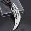 Cool Men Women's Surfing Imitation Yak Bone Resin Carved White Shark Tooth Pendant Choker Necklace Lucky Gift MN143 ► Photo 3/6