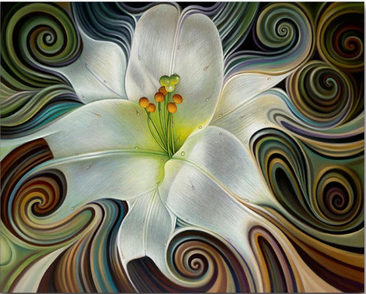 Diy Pintura Diamante Flores do Ponto da Cruz de arte Mosaico Da Flor Fan | Дом и сад