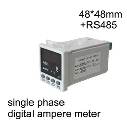 Однофазный цифровой амперметр светодиодный измеритель тока 48*48 амперметр светодиодный цифровой измеритель с RS485 связью