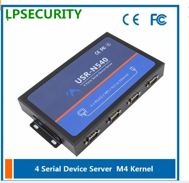 LPSECURITY USR-N540 4 последовательный интерфейс Ethernet конвертер RS232 RS485 RS422 RJ45 сервера tcp-сервер Клиента TCP/UDP, который поддерживает сервер