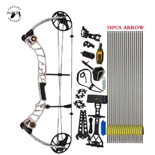 High Quality T1 Compound Bow Set 17-70 Lbs Draw Weight 19-30 Inches Draw Length 320fps IBO Archery Equipment for Shooting topoint archery compound bow package t1 cnc milling bow riser 19 30in draw length 19 70lbs draw weight 320fps ibo