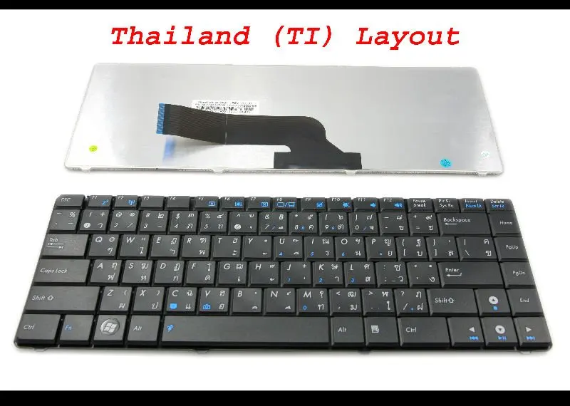 Новая клавиатура для ноутбука Asus K40 K40AB K40AF K40C K40ID K40IE K40IJ K43S K43SJ K43SV K43U Black Thai TI Version -