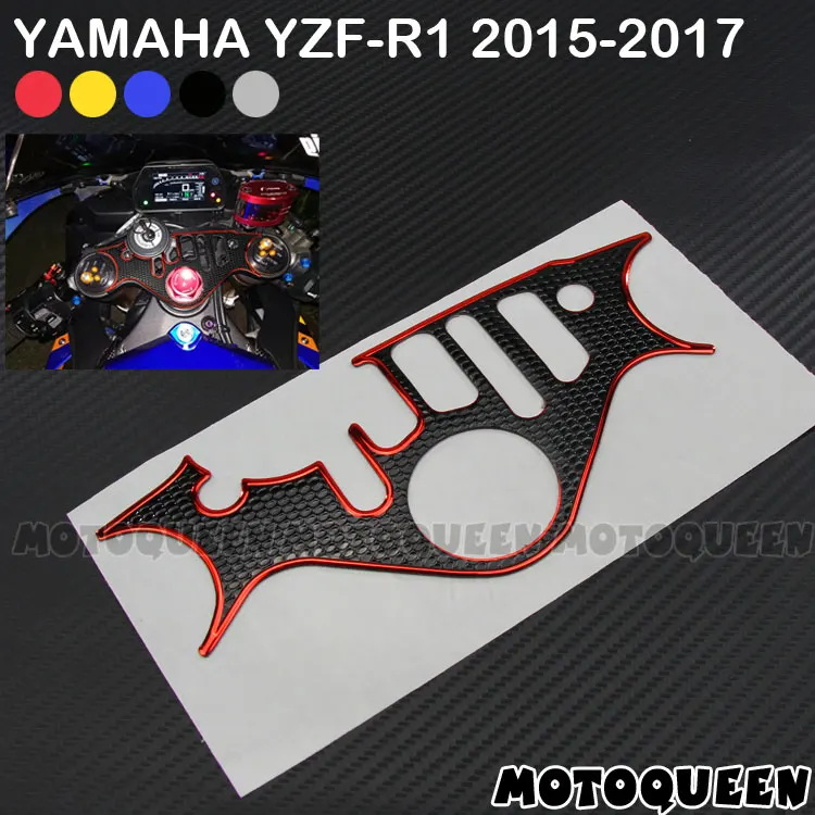Новинка! Наклейка коврик тройной дерево топ зажим верхний передний конец водонепроницаемый для Yamaha YZF1000 R1 YZF-R1 15-17