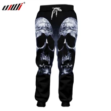 UJWI, мужские спортивные штаны в стиле хип-хоп, брюки с загадочным дымом и черепами, брюки с 3D принтом, Мужские штаны в стиле панк-рок, большие размеры, 6XL