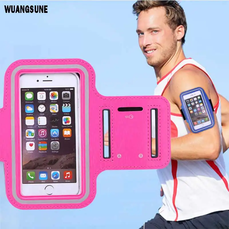 

Universal 5.5 Quot Mobile Phone Sweatproof Waterproof Jogging Running Arm Band Holder Case For Iphone4 5s Se 6 7plus For Samsung