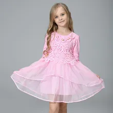 2016 fleur fille princess tutu de mariage de partie cadeaux et enfants rose fleur fille robes