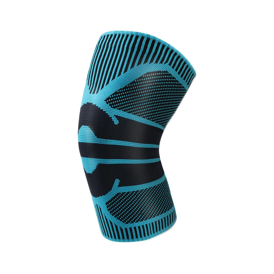 1 шт. высокий эластичный дышащий наколенник наколенники протектор для бега совместное Обезболивание при артритах и травмах восстановление колено рукав - Цвет: Blue-grey