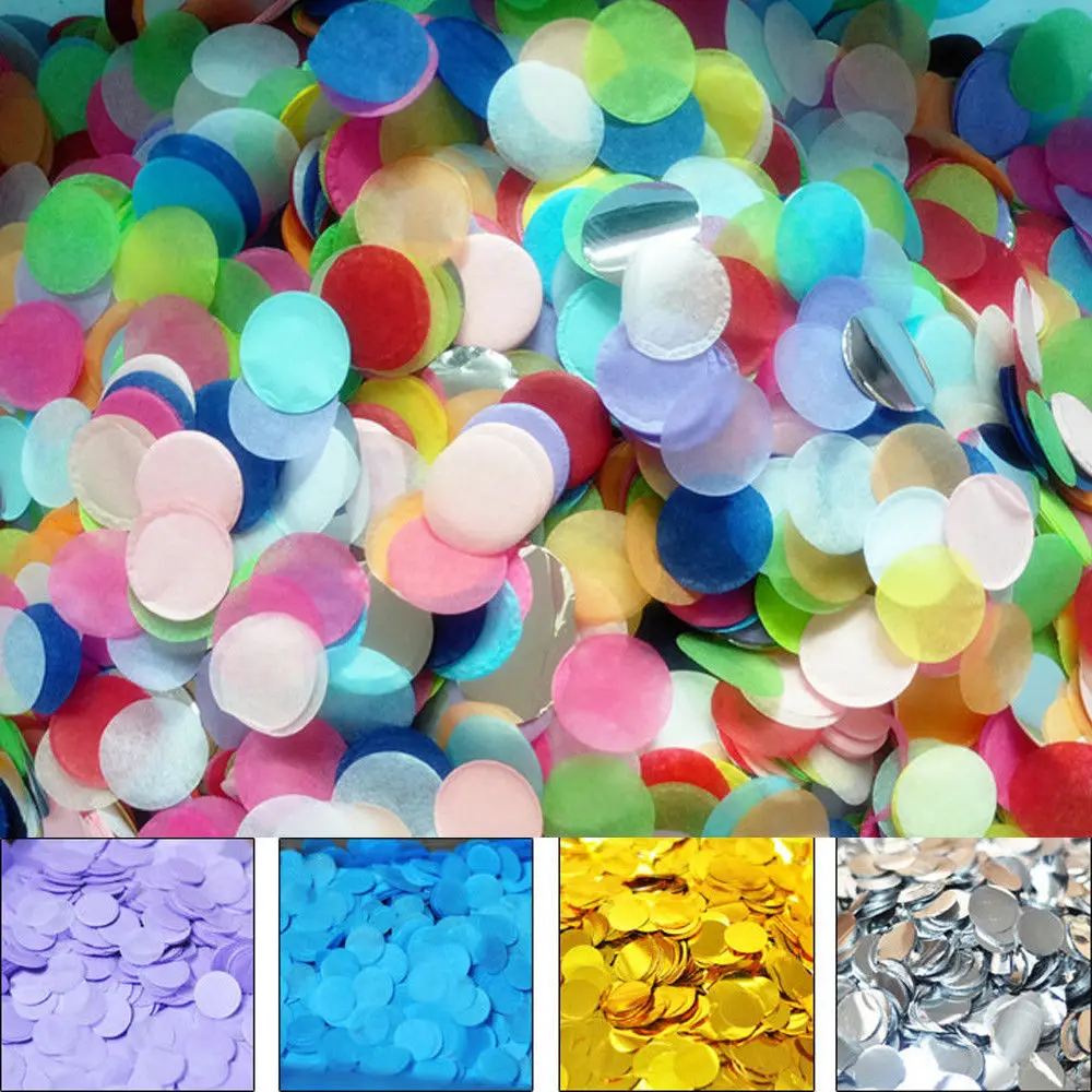 3000Pcs Bright Colors Round Tissue Paper Confetti ...