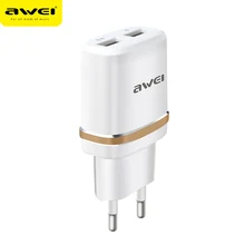 Awei C-930, двойной USB, универсальный AC110-240V для быстрой зарядки, для iphone 7, 8, huawei, разъем для телефона, быстрая зарядка, зарядное устройство для samsung S8, S9