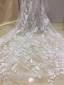 

Nice looking French Tulle Lace Fabric Fashion sequins Embroidery Tulle Fabric