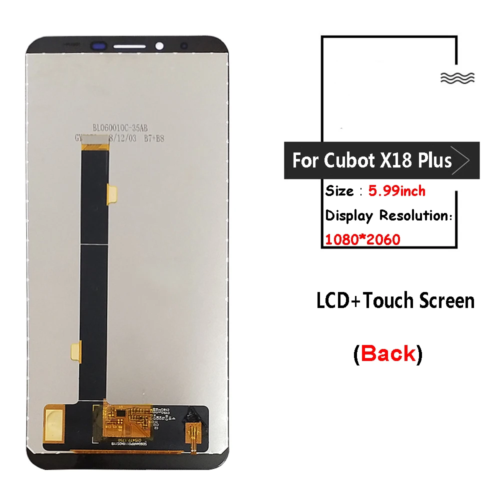 Хорошо протестирован для Cubot X18 Plus ЖК дисплей + панель сенсорного экрана