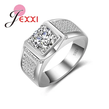 

New Rhinestone Rings For Women Green Blue Cubic Zirconia Wedding Ring 925 Sterling Silver Promise Jewelry Engagement