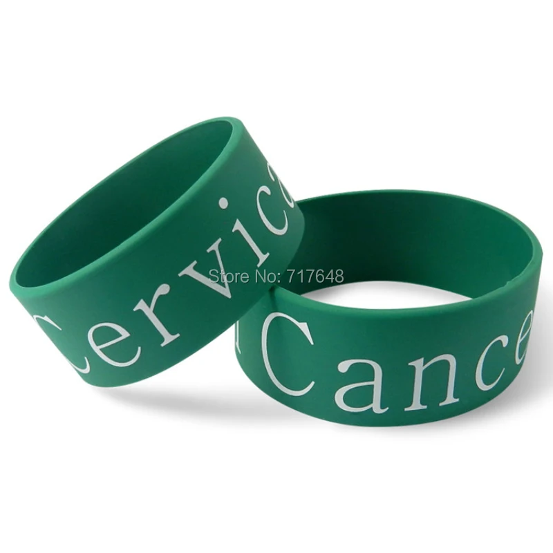 

200pcs cervical cancer wristband silicone bracelets free shipping by FEDEX