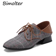 Bimolter Women Genuine Leather Oxfords British Style Flats Pointed Toe Classic Lace Up Lady's Brogue Shoes Spring Autumn LFEB010 elevator vintage women oxfords shoes creepers brogue lace up brown muffin platform british style flats thick sole white spring