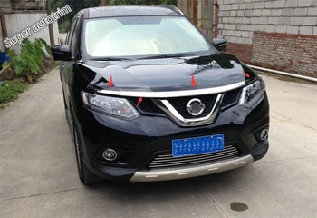

Lapetus Front Hood Bonnet Engine Decorative Strip Cover Trim For Nissan Rogue X-Trail T32 2014 2015 2016 ABS Accessories