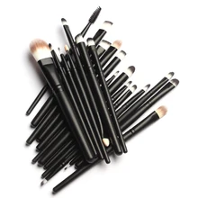 New 20pcs Makeup Brushes Set Soft Powder Foundation Eyeshadow Eyeliner Lip Brush(Black)