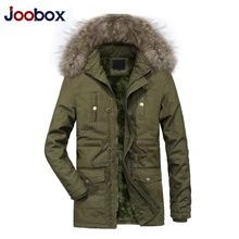 На зимнем меху воротник парки с капюшоном Для мужчин толстая, с хлопковой подкладкой куртка наивысшего качества с несколькими карманами, теплые ветрозащитные пальто мужской