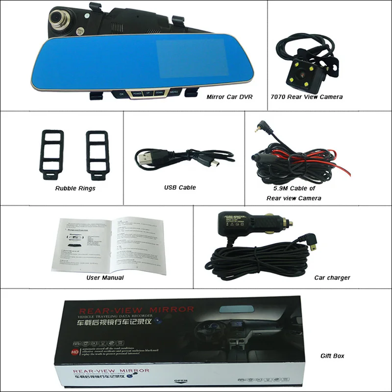 BigBigRoad For suzuki swift grand vitara sx4 jimny Car DVR Blue Screen Rearview Mirror Video Recorder Dual Camera dash cam 2 шт высокая мощность canbus t10 w5w cob led автомобилей лампочки свет для suzuki aerio grand vitara swift sx4 vitara самурай парковка свет