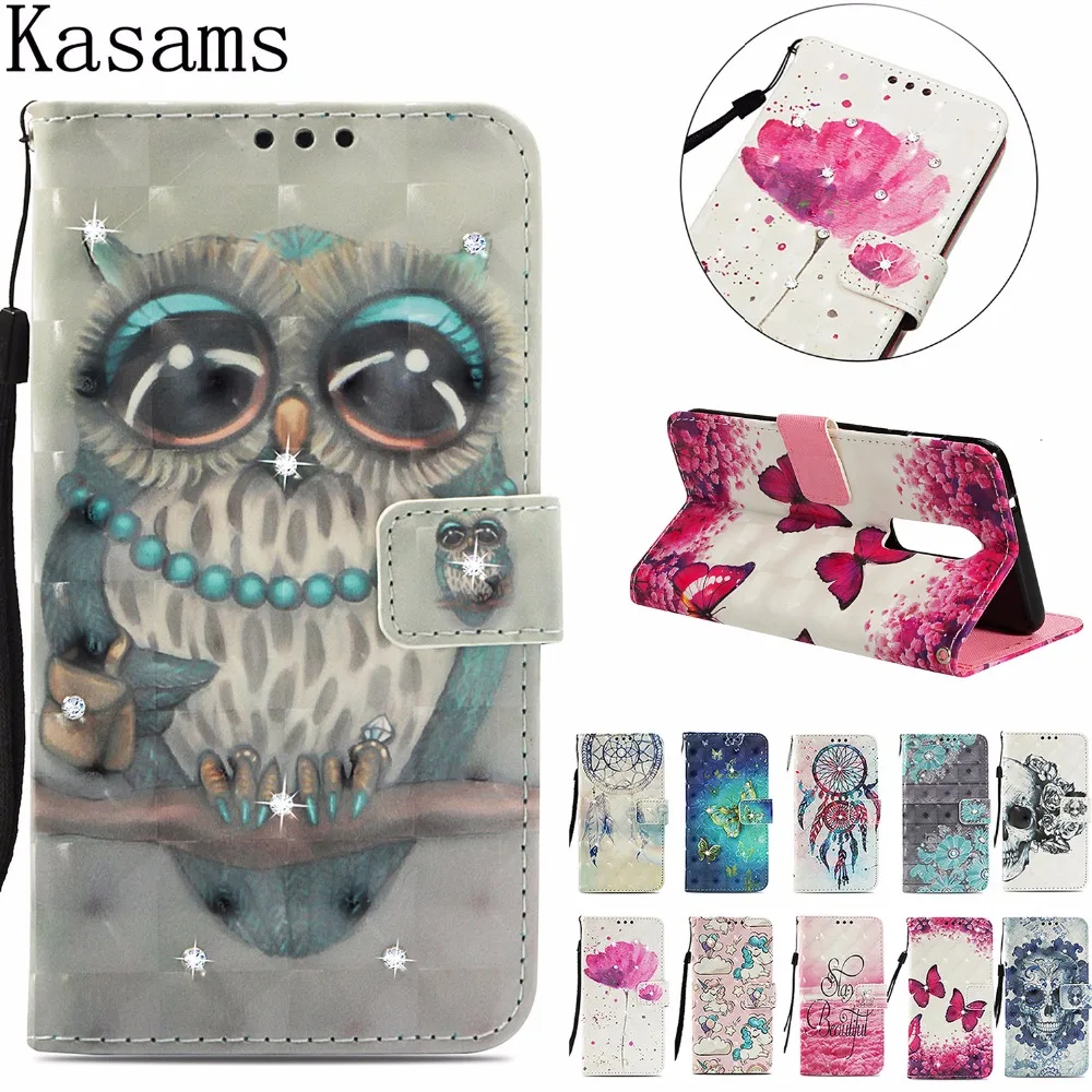 

For OnePlus 6 One plus 5T oneplus5 5 OP5 Flip Jewelled Leather Case 1+6 1+5 1+5t 3D Painting PU Wallet Phone Cover OP6 A6000 Bag