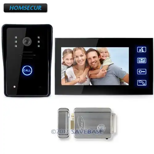Homsecur 7 Color Lcd Touch Key Video Door Phone Doorbell Intercom System Electronic Lock Uk De Eu Us Au Domestic Delivery