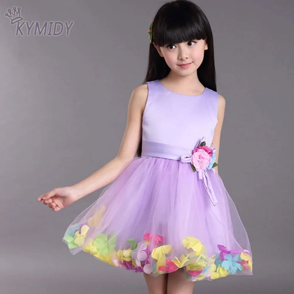 2017 Spring Girl Dress Sleeveless Flower Girls Dresses Ball Gown